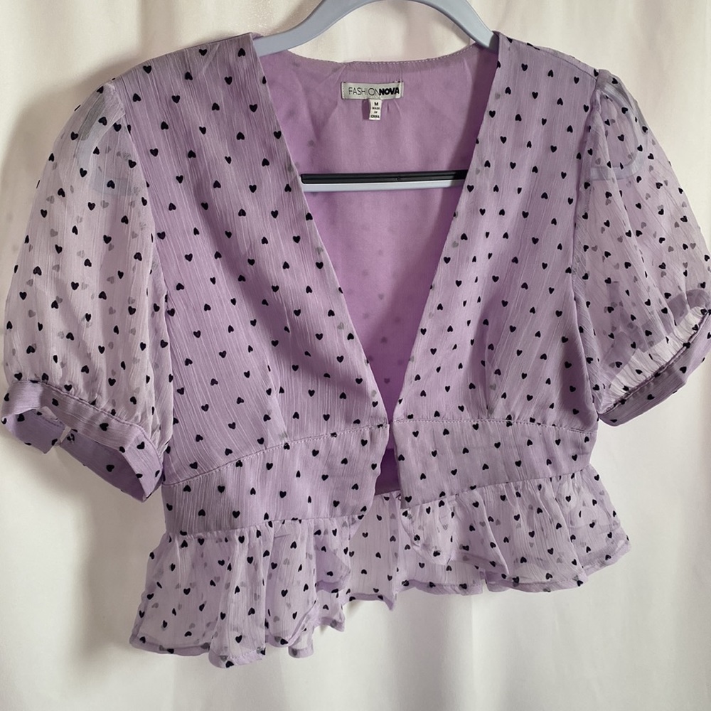 Fashion Nova Genevieve Top in Lavender